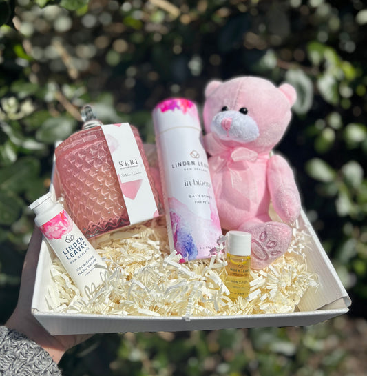 New Baby Petite Gift Basket & Flowers