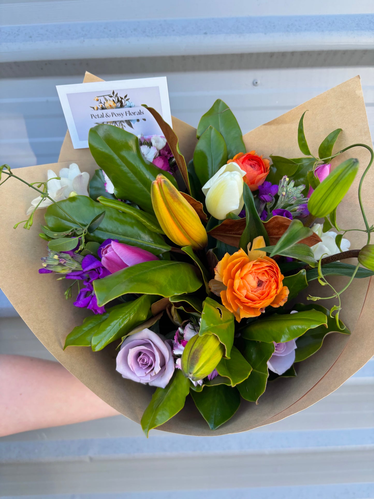 Love You Petite Gift Basket & Flowers