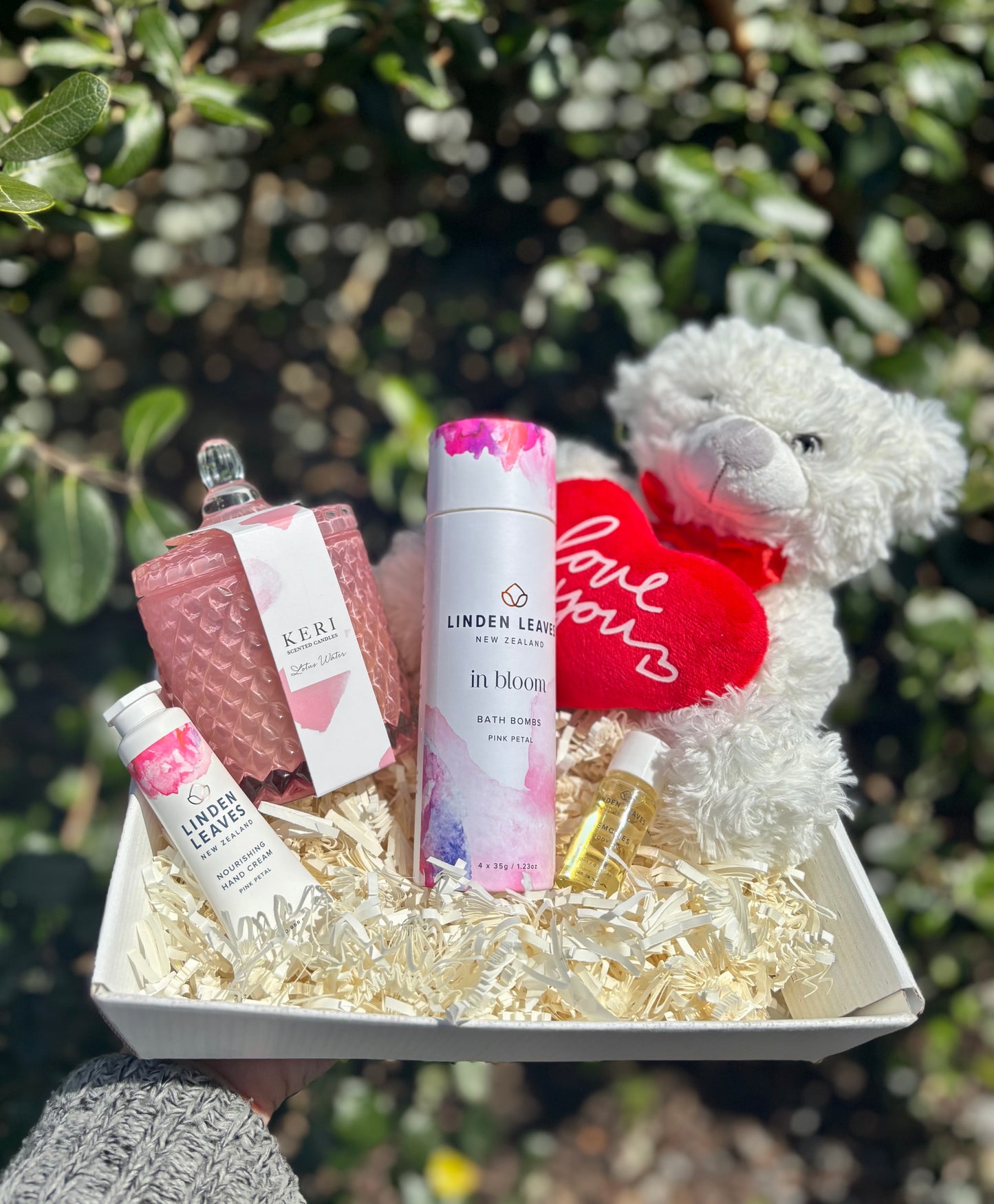 Love You Petite Gift Basket & Flowers