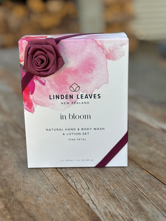 Linden Leaves Pink Petal Hand & Body Wash & Lotion Gift Set